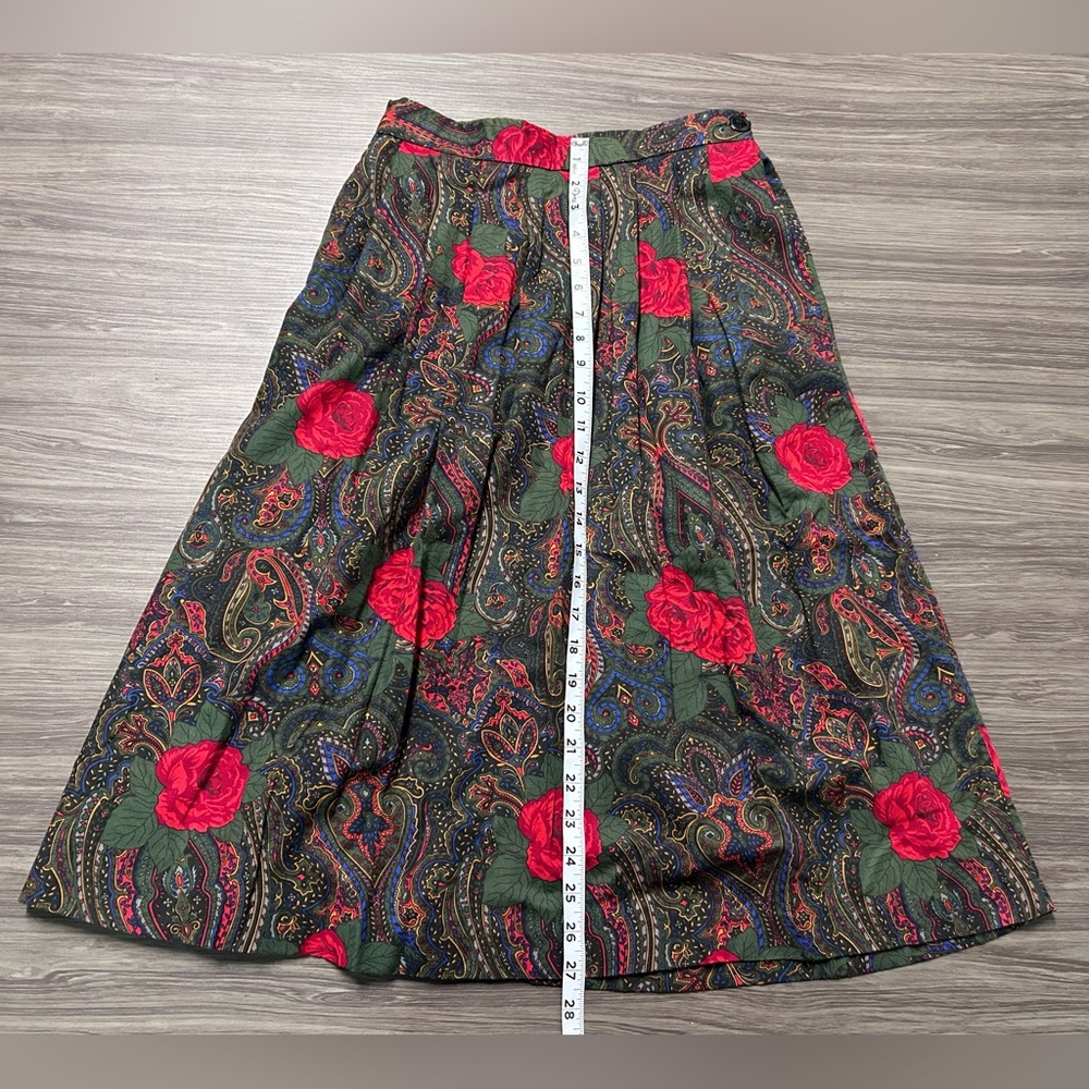 Vintage Worthington Essentials 2 PC Suit Paisely Print with Roses Size 6P - Picture 9 of 12